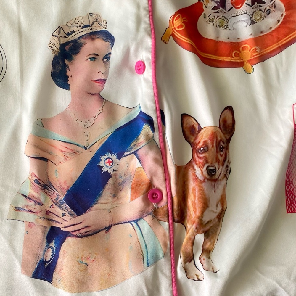 SheShow Queen Elizabeth II Vintage Pajama Set size XXL new with Tags - Picture 12 of 16